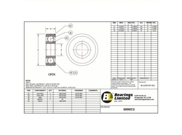 General Purpose Radial Ball Bearing
