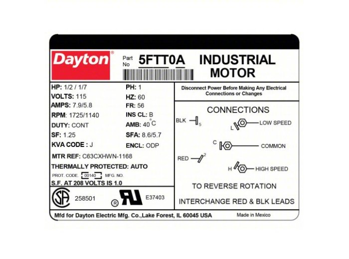 Cradle Base Single-Phase AC Motors