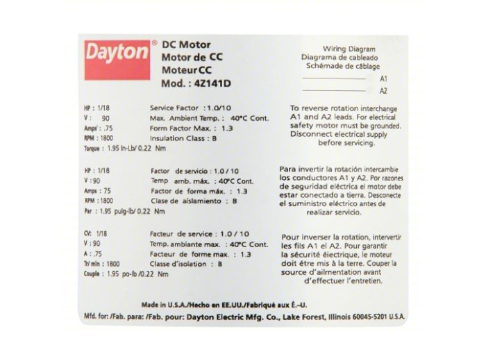 Non-Standard Frame General Purpose DC Motors