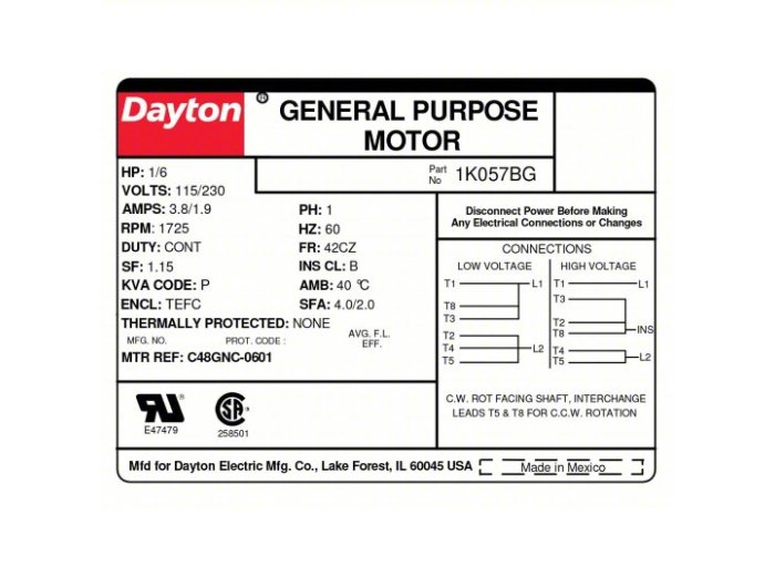 C-Face General Purpose Motor