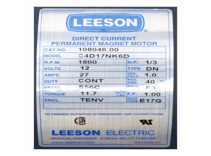 LEESON DC Permanent Magnet Motor