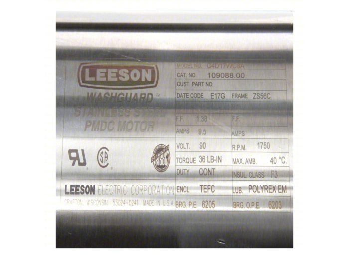 LEESON Washdown Motor C-Face